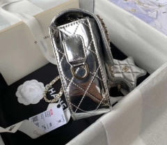 Bolsa Chanel Mini & Porta Moeda De Estrela Prata Italiana - Romaly Grifes