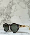 Óculos Louis Vuitton Redondo Marrom e Dourado Italiana