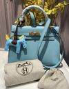 Bolsa Hermes Kelly 28 Azul Epsom Italiana