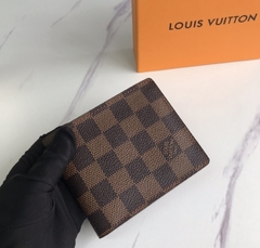 Carteira Louis Vuitton Multiple Masculina Damier Ebene Italiana - comprar online