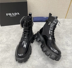 Bota Monolith Couro e Nylon Preta Italiana - comprar online