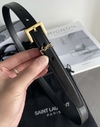 Cinto YSL Fino Preto Italiana