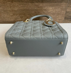 Bolsa Lady Dior Média Cinza Italiana - Romaly Grifes Bolsas