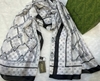 Lenço Gucci Branco e Preto Italiana