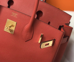 Bolsa Hermes Birkin 25 Vermelha Italiana - comprar online
