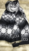 Echarpe Gucci Preto e Branco Italiana