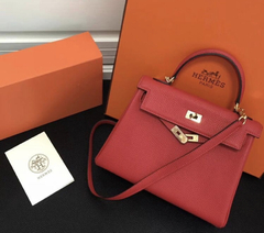 Bolsa Hermes Kelly 25 Togo Vermelha Italiana