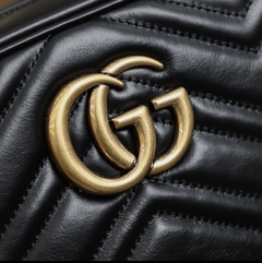 Bolsa Gucci Marmont Pequena Tiracolo Preta Italiana na internet