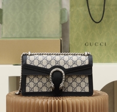 Bolsa Gucci Dionysus Média Preta e Bege Italiana
