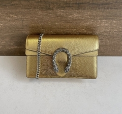 Bolsa Dionysus Super Mini Dourada Italiana