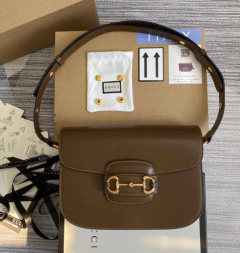 Bolsa Gucci 1955 Horsebit Pequena Transversal Caramelo Italiana