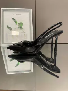 Sapato Salto Prada Preto Italiana na internet