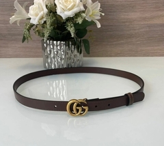Cinto Gucci GG Fino Marrom Italiana - comprar online