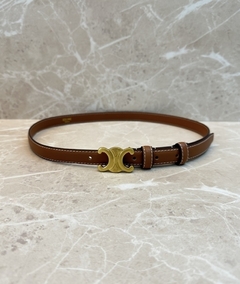 Cinto Celine Triomphe Fino Caramelo Italiana - comprar online