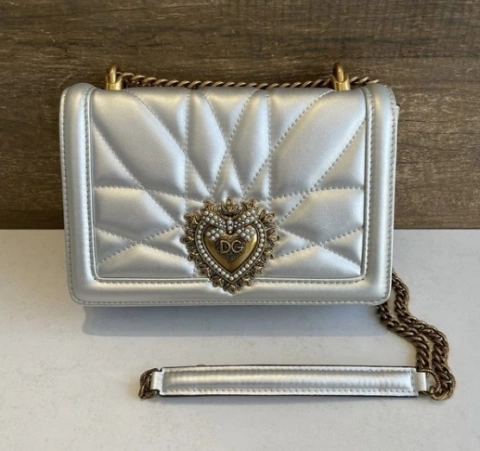 Bolsa D&G Devotion Prata Italiana