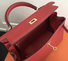 Bolsa Hermes Kelly 25 Togo Vermelha Italiana - comprar online