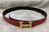 Cinto Hermès Vermelho Dupla Face Italiana