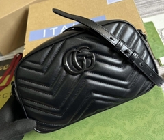Bolsa Gucci Tiracolo Marmont Pequena All Black Italiana