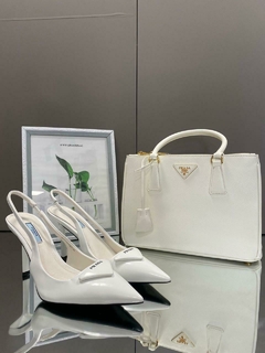 Sapato Salto Prada Branco Italiana