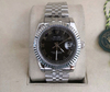 Relógio Rolex 36mm Prata com Fundo Preto Italina