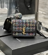 Bolsa YSL Solferino Pequena Preta Bordada Italiana