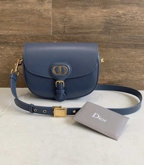 Bolsa Dior Bobby Média Azul Italiana