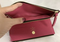 Carteira Louis Vuitton Adele Zíper Duplo Pink Italiana - Romaly Grifes