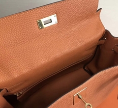 Bolsa Hermes Kelly 25 Togo Laranja Italiana na internet