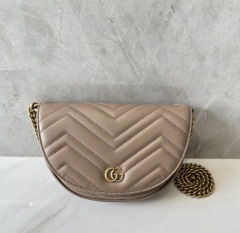Bolsa Gucci Marmont Nude Matelassê Mini Italiana