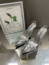 Sapato Salto Prada Prateado Italiana