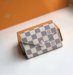 Carteira Louis Vuitton Victorine Damier Azur Rose Ballerine Italiana