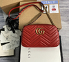 Bolsa Gucci Marmont Pequena Tiracolo Vermelha Italiana