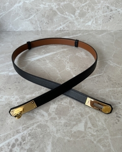 Cinto Hermes Kelly 18 Preto Italiana na internet