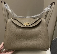 Bolsa Hermès Lindy Cinza Italiana