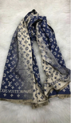 Echarpe Louis Vuitton Monogram Azul e Bege Italiana
