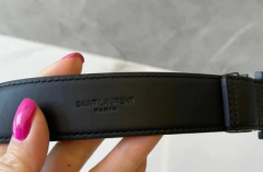 Cinto YSL All Black Italiana - comprar online