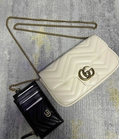 Bolsa Gucci GG Marmont Mini Branca Italiana
