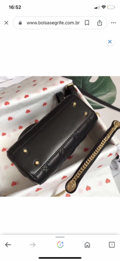 Bolsa Lady Dior Mini Preta Italiana - Romaly Grifes Bolsas