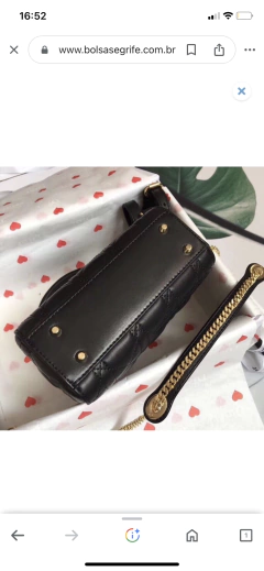 Bolsa Lady Dior Mini Preta Italiana - Romaly Grifes