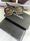 Óculos Chanel Preto e Branco Italiana