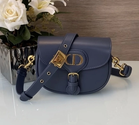 Bolsa Dior Bobby Pequena Azul Italiana