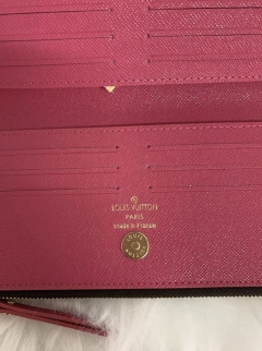 Carteira Louis Vuitton Adele Zíper Duplo Pink Italiana na internet