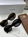 óculos celine triomphe oval com bolsinha italiana