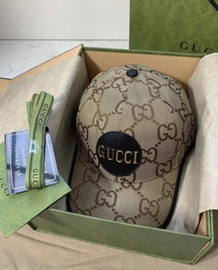 Boné Gucci Preto e Bege Italiana