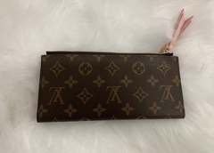 Carteira Louis Vuitton Adele Zíper Duplo Rosa Italiana na internet