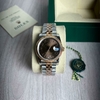 Relógio Rolex 36mm Prata com Fundo Marrom Italiana