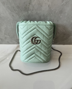 Bolsa Gucci Marmont Mini Bucket Verde Italiana
