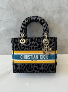 Bolsa Lady Dior D-Lite Média Toile De Jouy Reverse Italiana