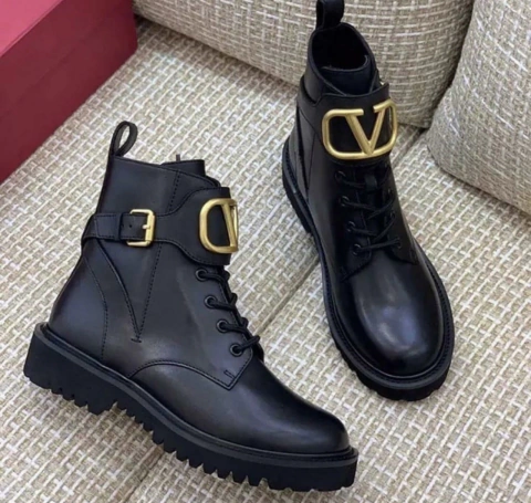 Bota Coturno VLTN Preta Italiana