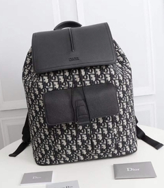 Mochila Dior Motion Oblique Bege e Preto Italiana